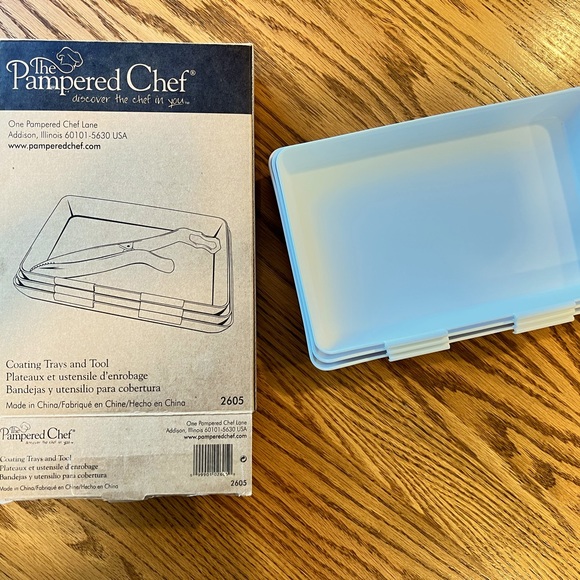 Pampered Chef Coating Trays 3 Interlocking Trays - Picture 1 of 2